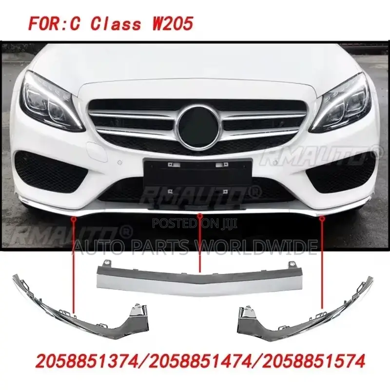 Mercedes Benz Frint Bumper Lower Lip Trim Moulding Chrome 2015-2021