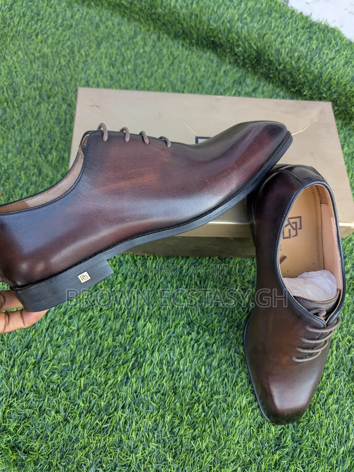 Roberto Guerrini Coffee Brown Leather Shoe