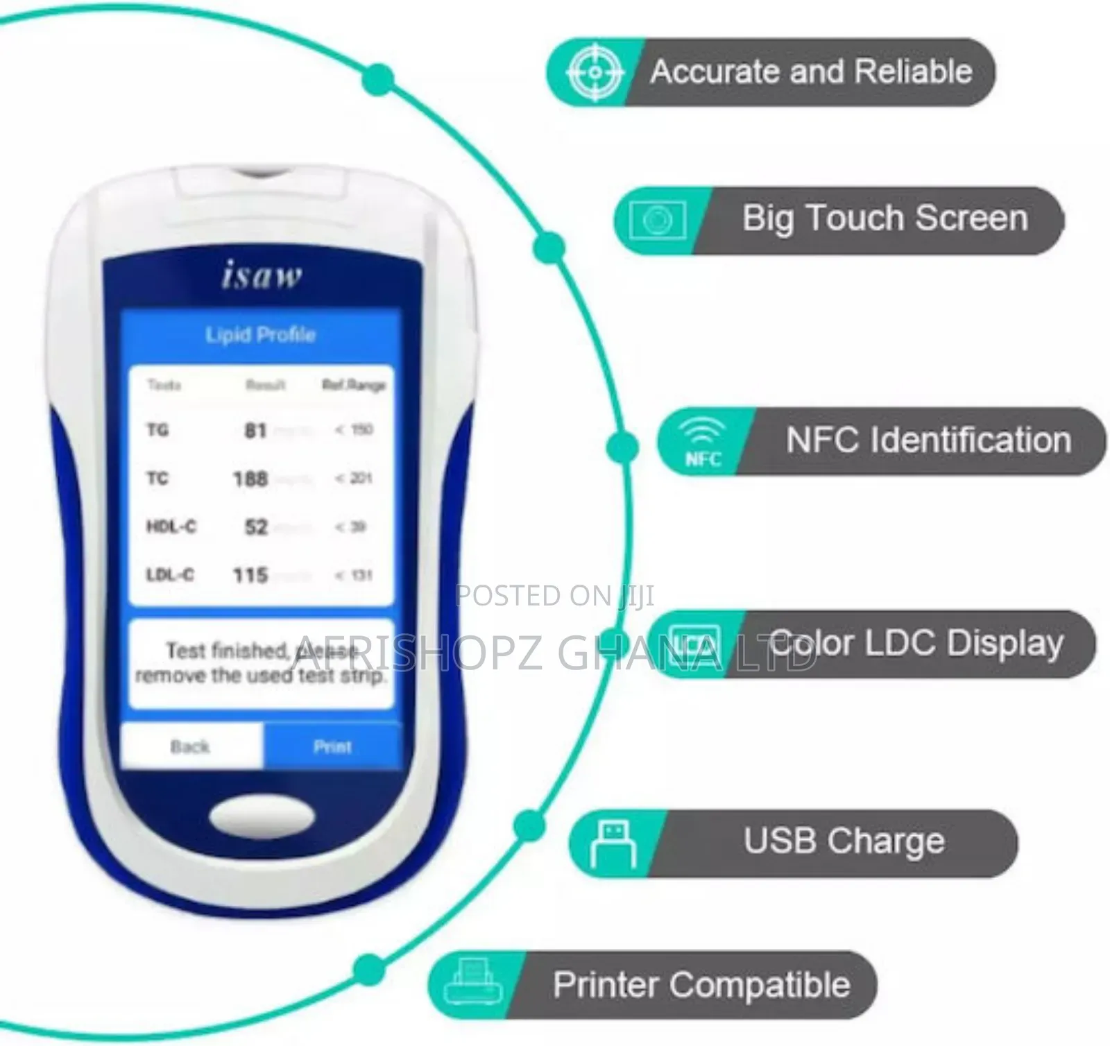 Cholesterol Test Machine With Printer