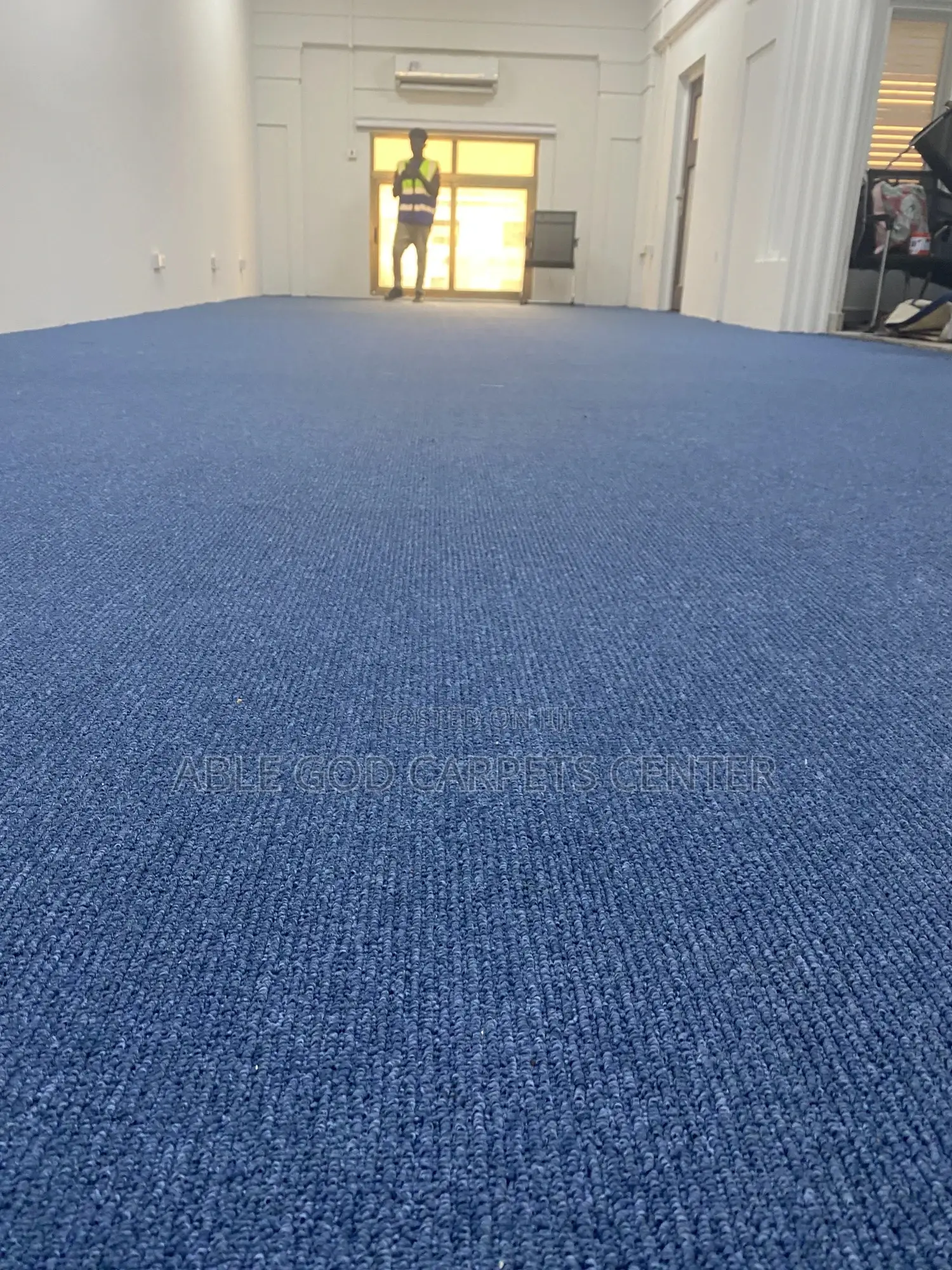 Original Quality Blue Woolen Carpet for Floor