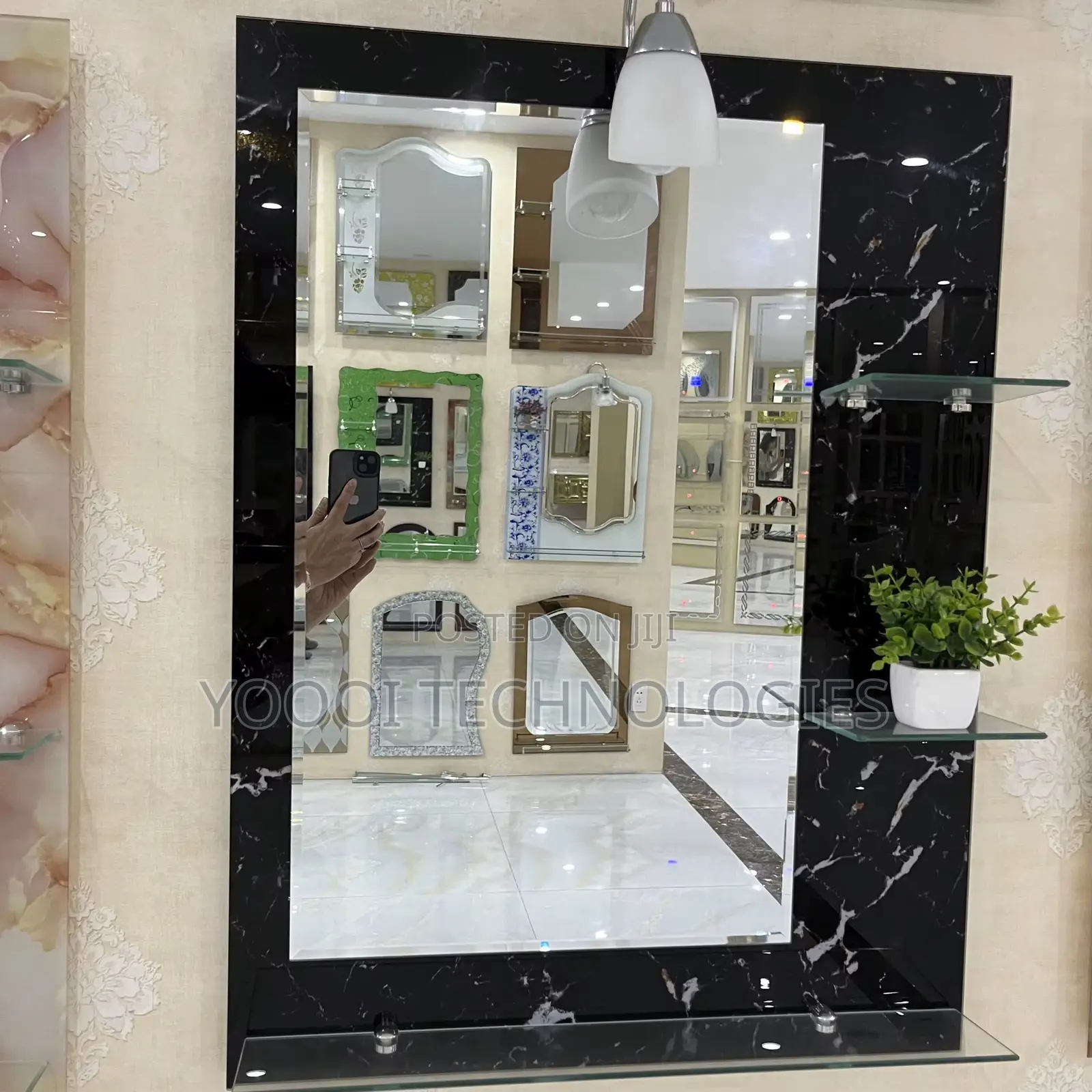 70x50cm Mirror With Trays