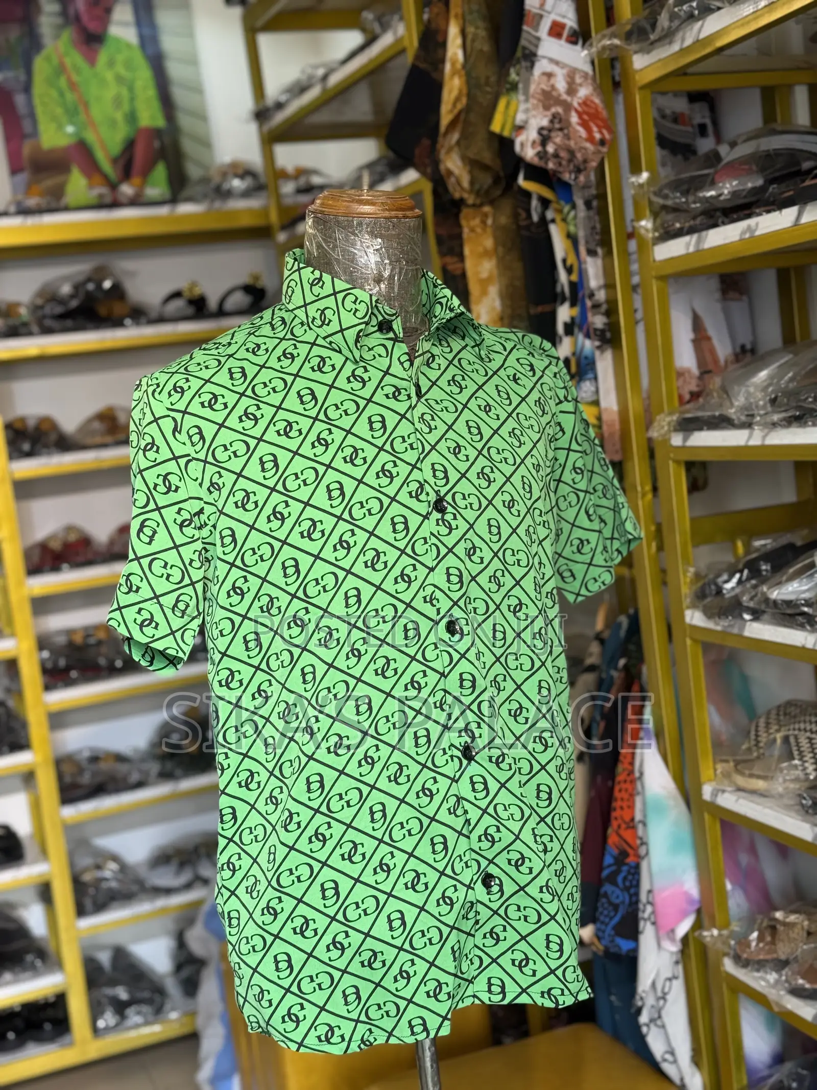 Vintage Green Expensive Men Shirt