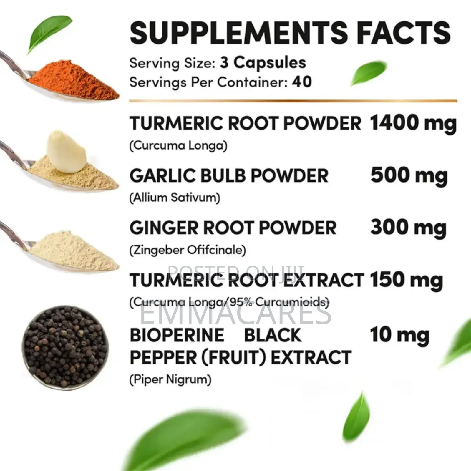 Organic Complex Tumeric, Curcumin