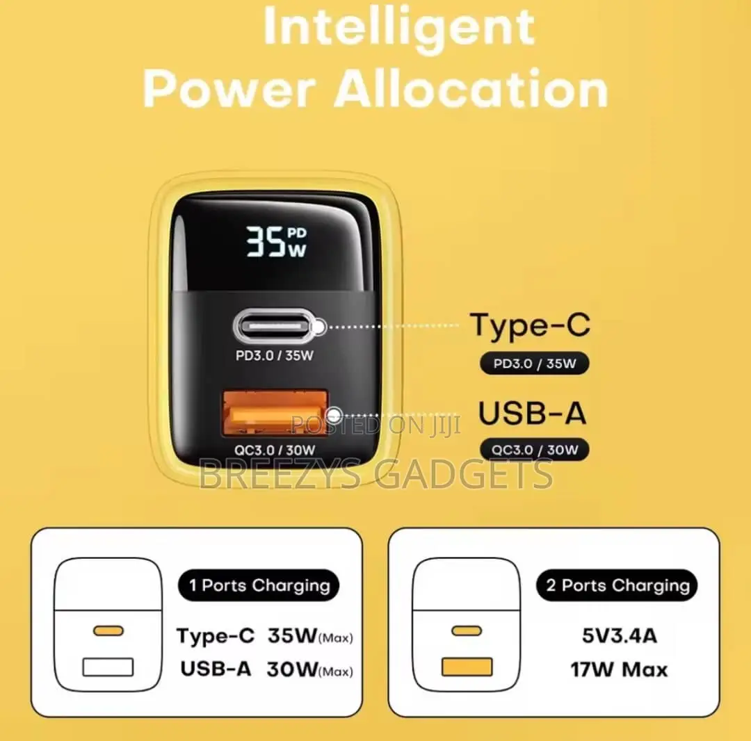 Asometech 35w Gan Charger Led Display