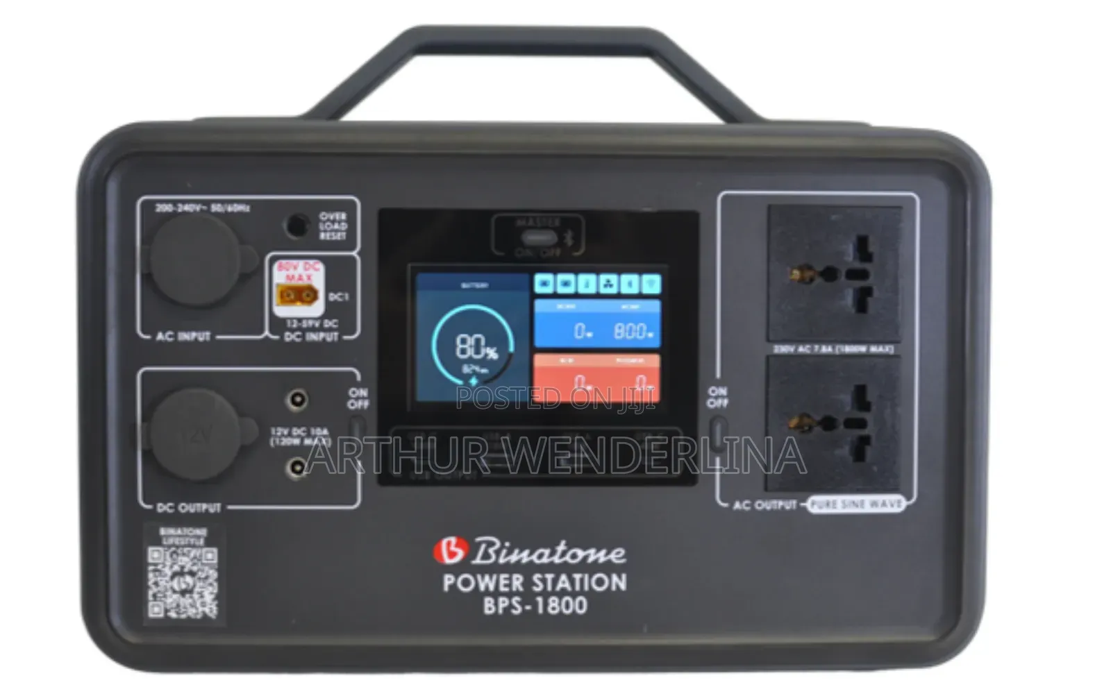 Binatone Portable Plug Play Power Station Pro With Solar Charging .