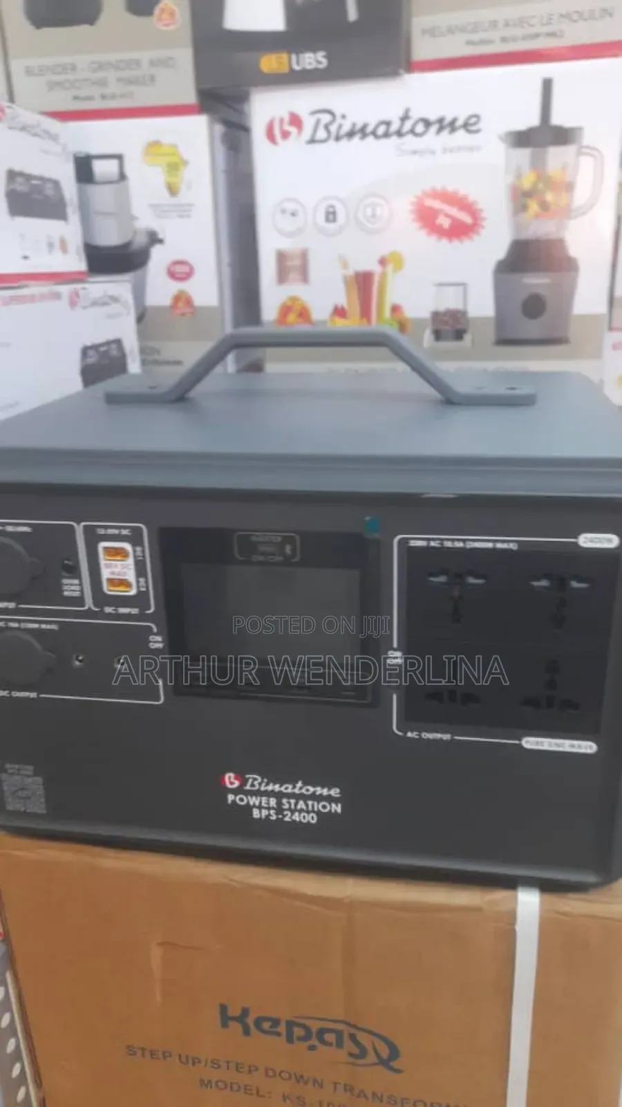 Binatone Portable Plug Play Power Station Pro With Solar Charging .