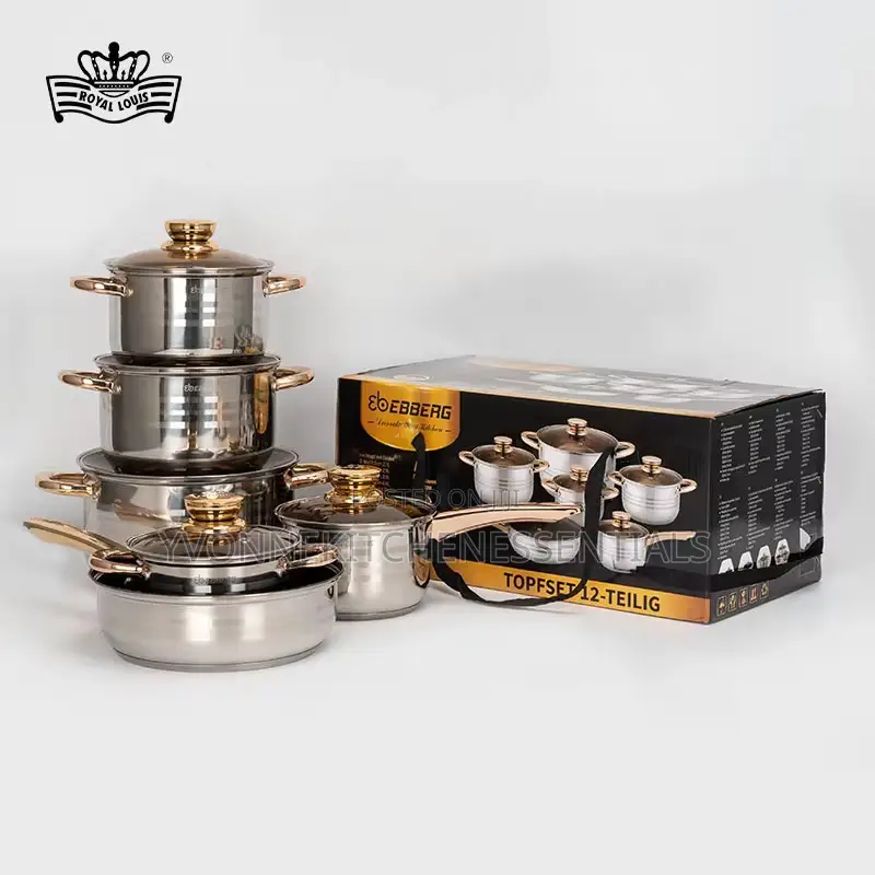 Authentic Ebebberg Stainless 5-layer Induction 12 Pcs Cookware Set