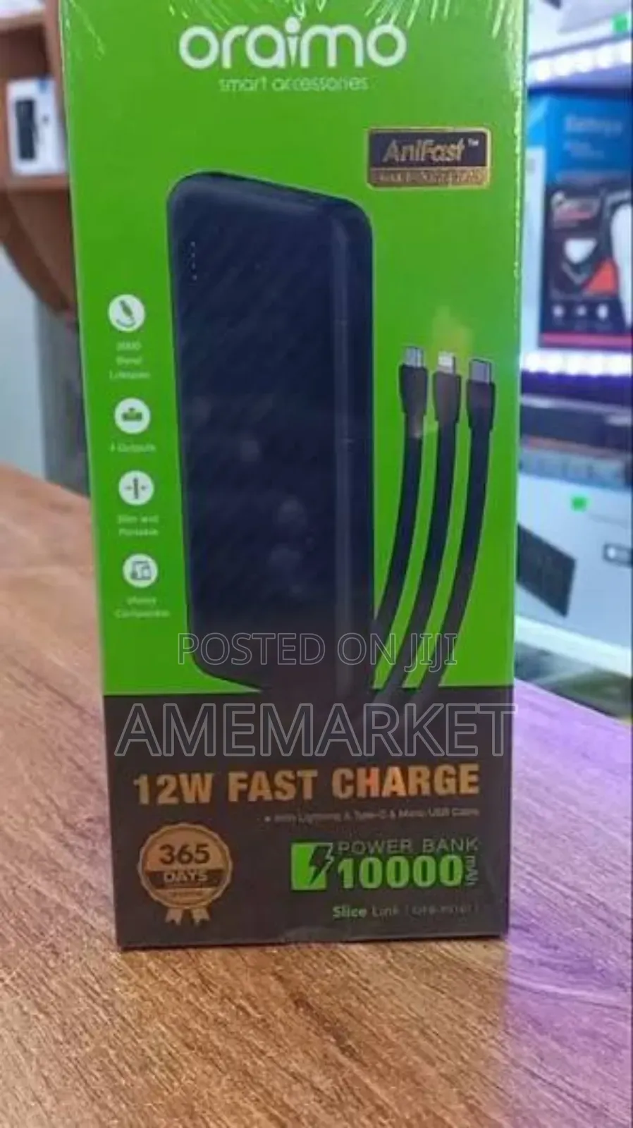 Oraimo Slice Link 10000mah 12w Power Bank