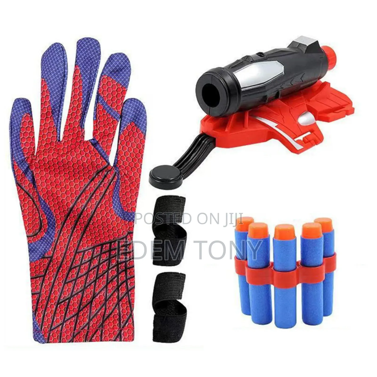 Spider-Man-Themed Dart Launcher Toy That Is Worn on the Wrist