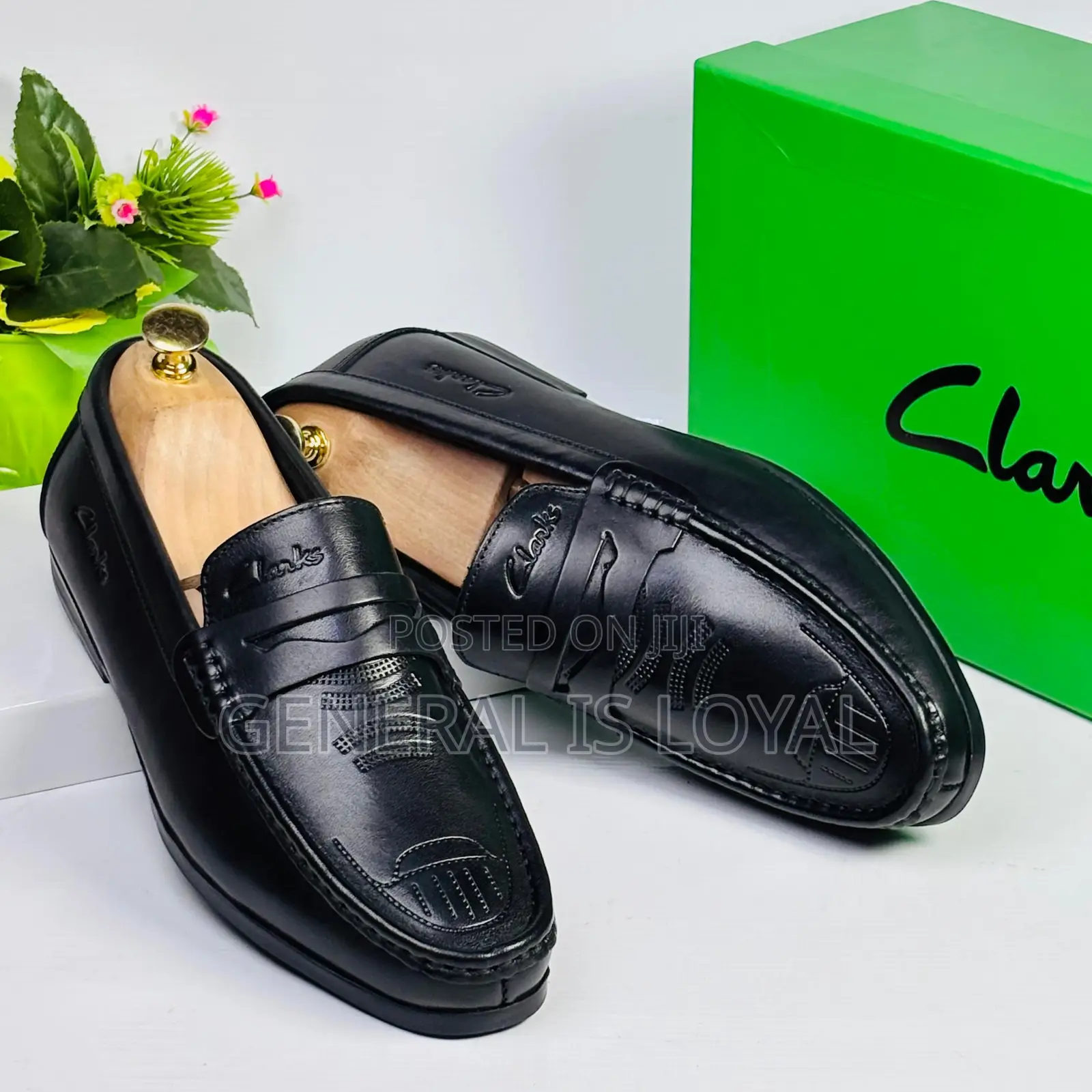 Black Leather Clarks Men’S Loafer