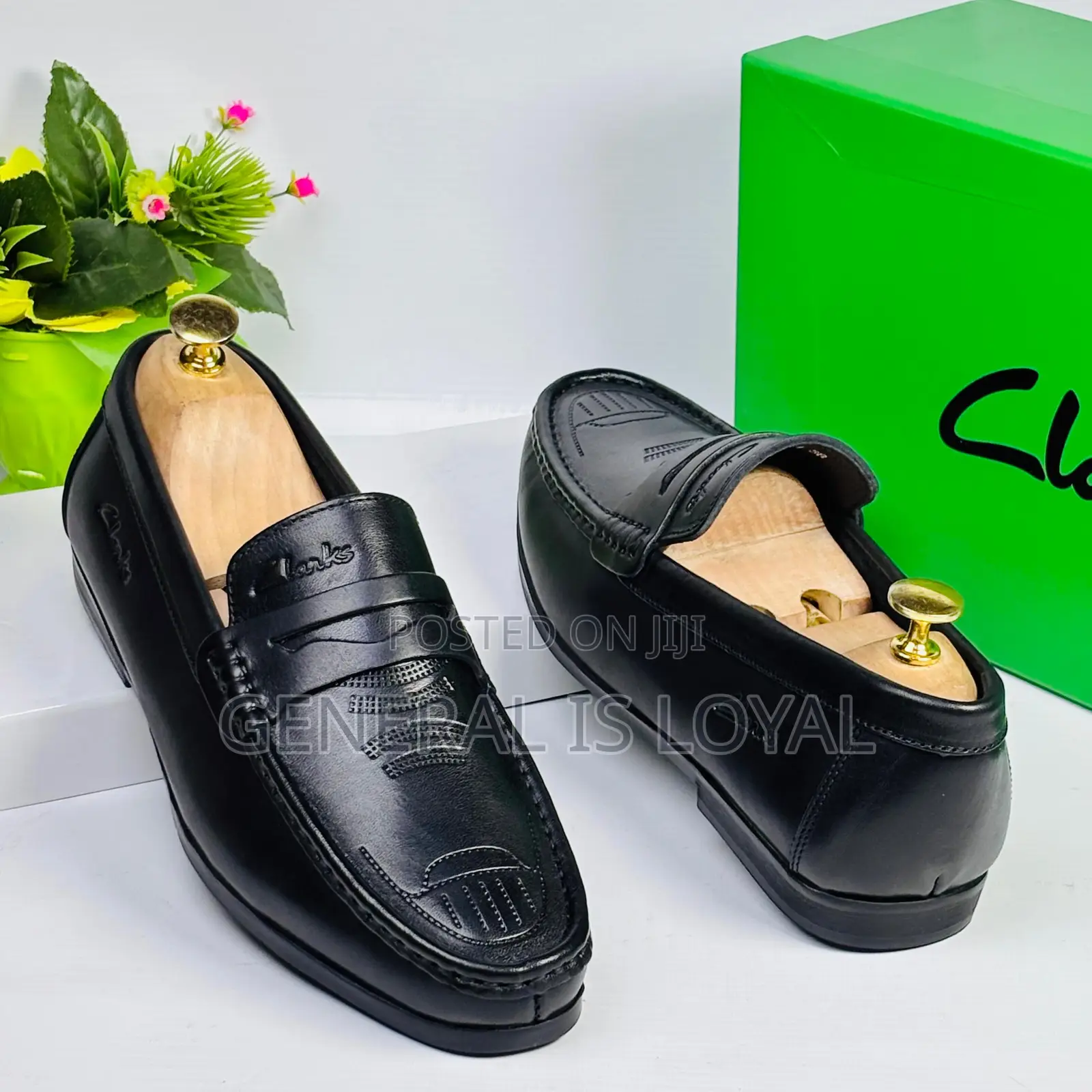 Black Leather Clarks Men’S Loafer