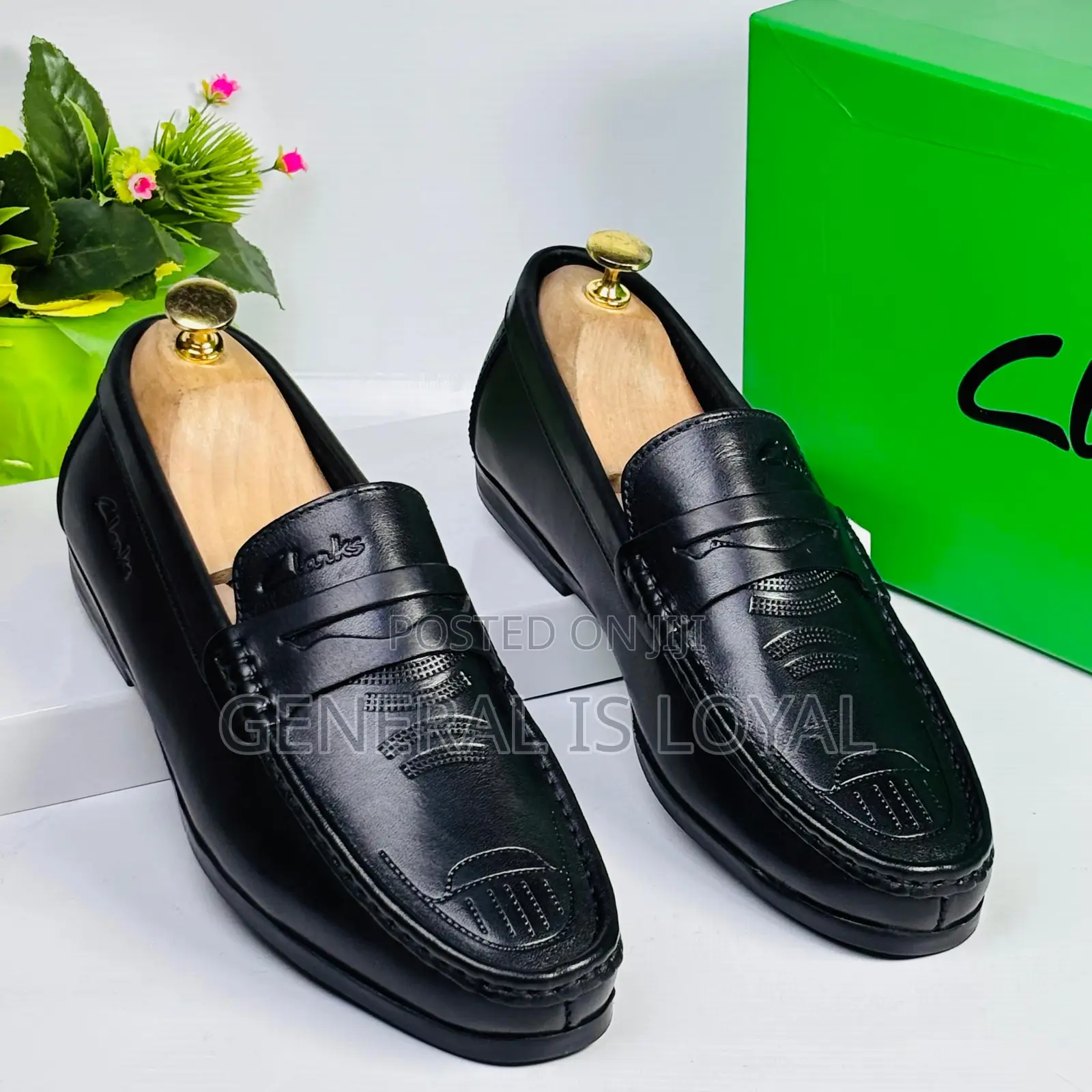 Black Leather Clarks Men’S Loafer
