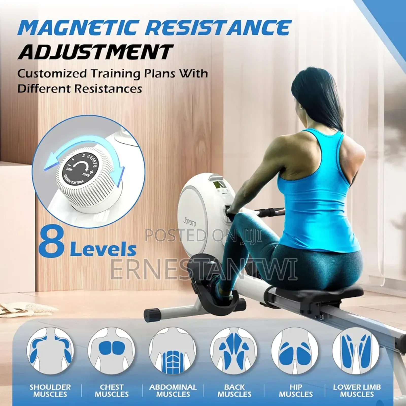 Foldable Magnetic Rowing Machine From Joroto, Uk