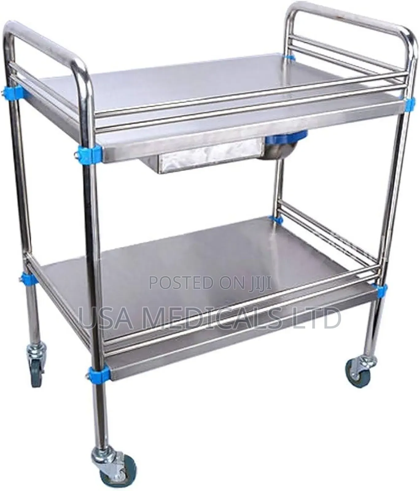 Medicine Trolley Stainless Steel Two Steps