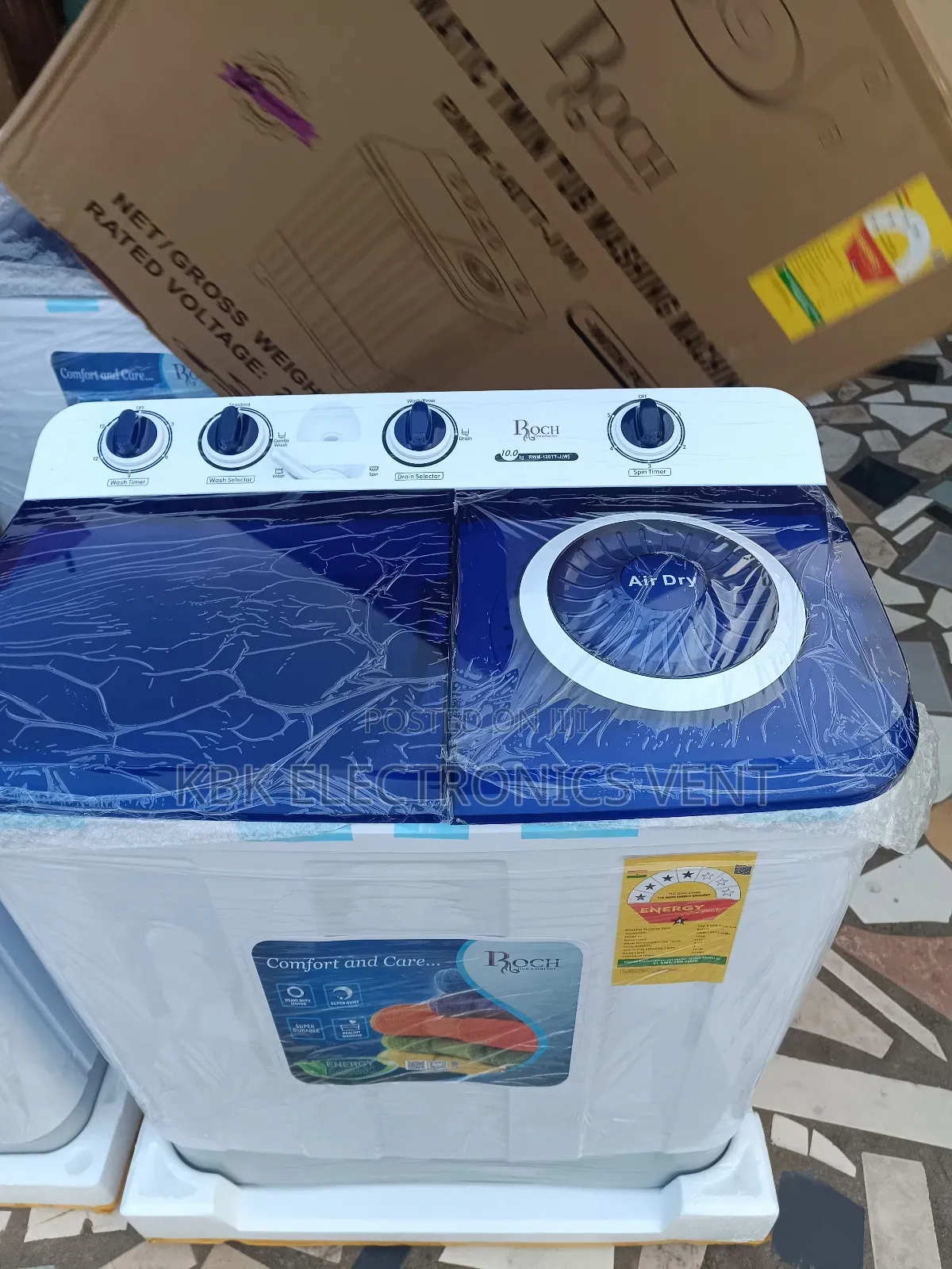 Roch 10.0kg Twin. Tub Washing Machine