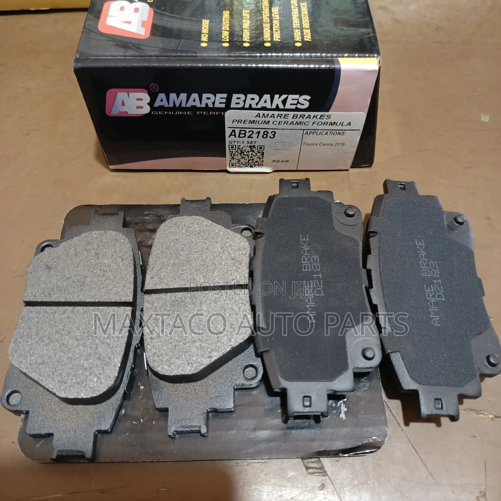 Amare Ab2183 Premium Brake Pad for Toyota Corolla 2019-