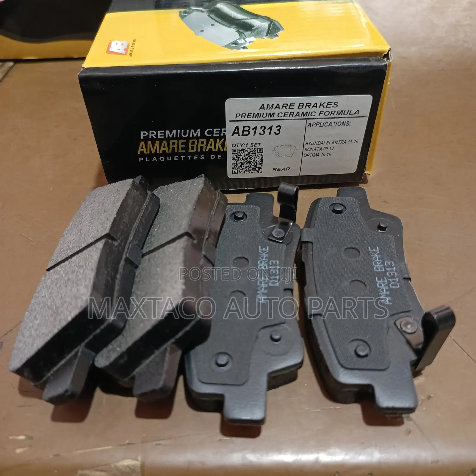 Amare Ab1313 Premium Brake Pad For Hyundai Elantra, 2011-2016