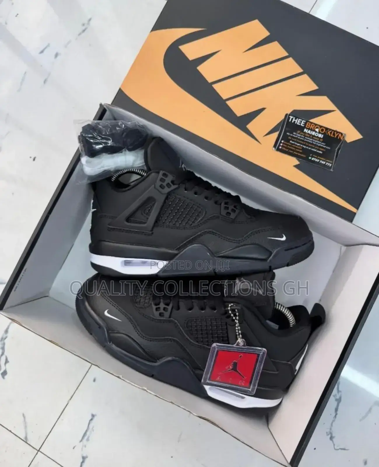 Air Jordan 4 Black With White