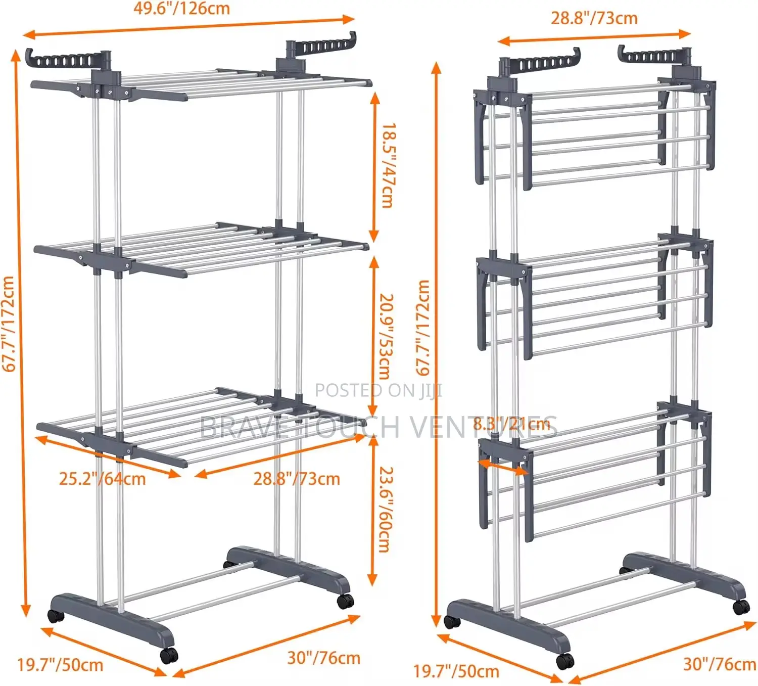 Multifunctional Floor Standing Cloth Drying Rack