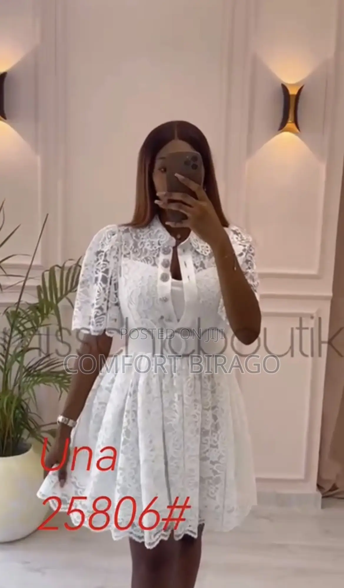 Beautiful Lace White Dress Available