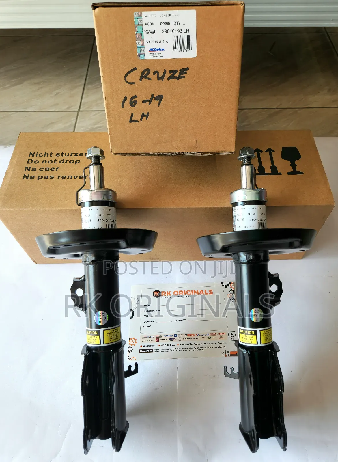 Chevrolet Cruze 2016-2019 Ac Delco Front Shocks Imported From Usa🇺🇸