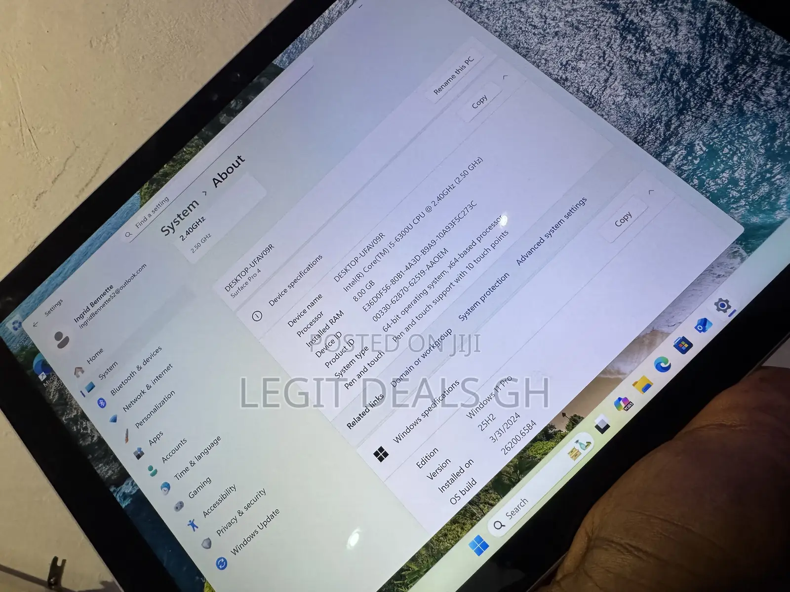 Laptop Microsoft Surface Pro 4 4GB Intel Core I5 SSD 128GB