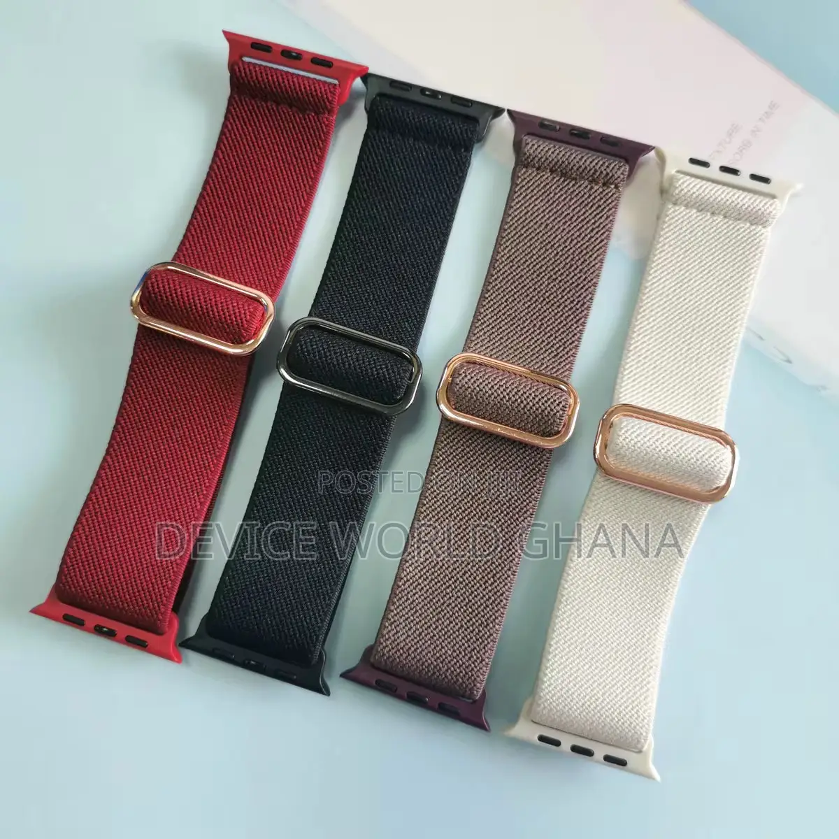 Los Nylon Adjustable Elasti Band 4 Apple Watch Series 1-11(Not A Watch