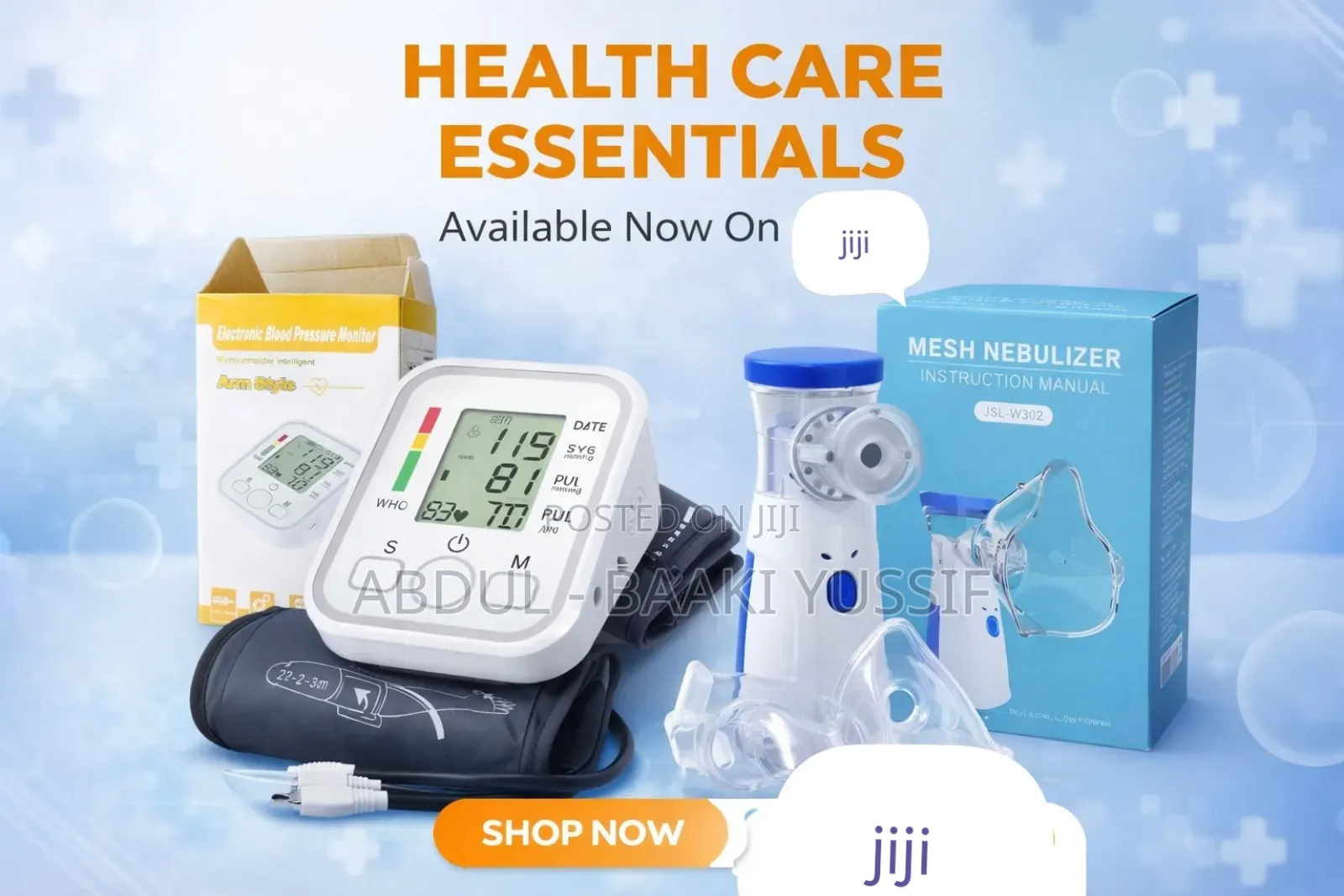 Electronic Blood Pressure Machine and a Portable Nebulizer
