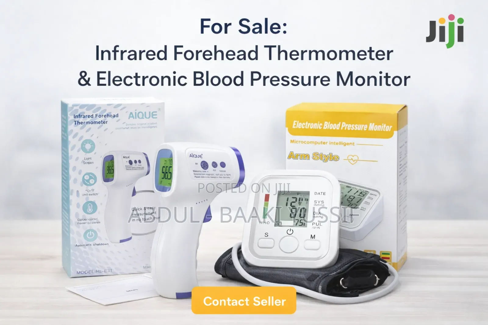 Electronic Blood Pressure Monitor and Forehead Thermometer