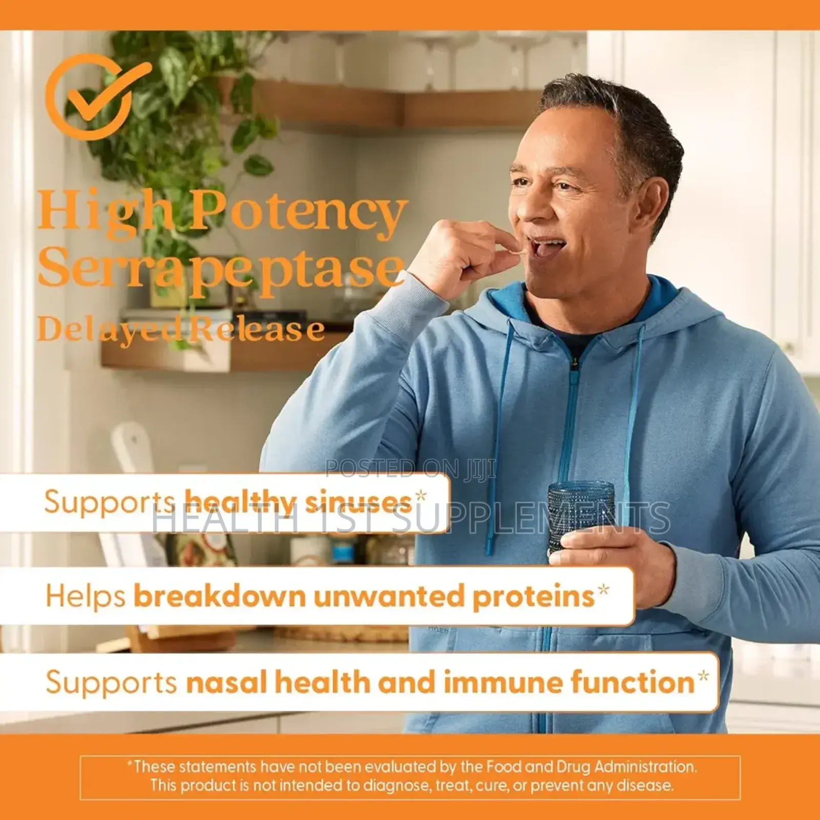 High Potency Serrapeptase, Sinus Health, 120,000 Spu Per Cap, 90 Vcaps