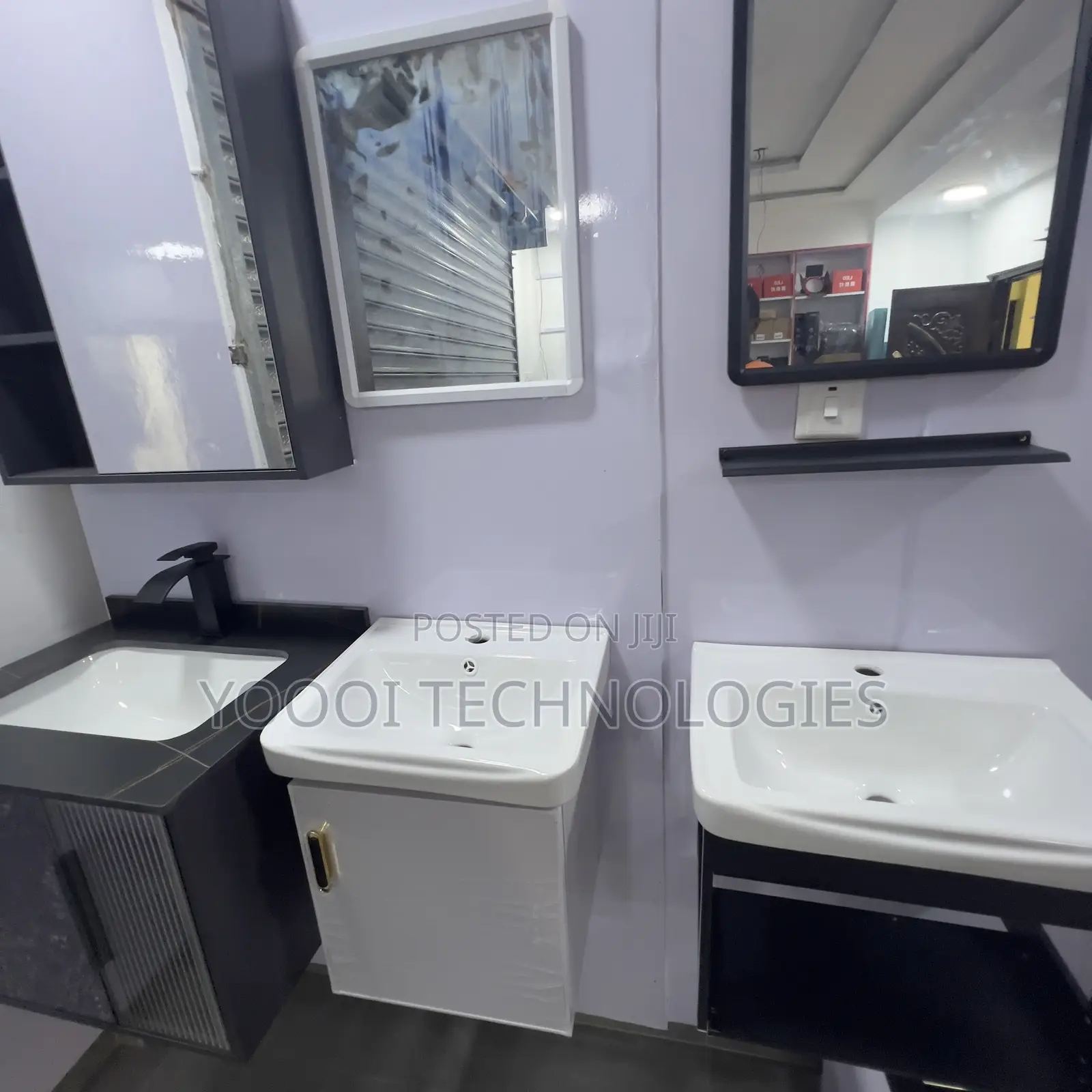 40cm White Cabinet Basin With Mirror