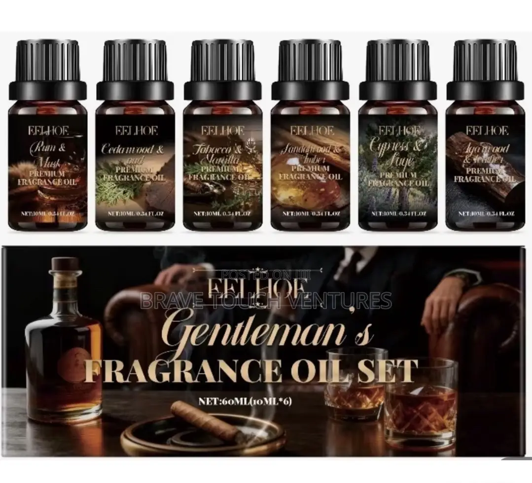 Gentleman’S Fragrance Oil for Aroma Diffuser 10ml Each - 6 Pieces