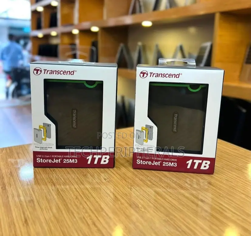 1tb Transcend Usb 3.1 Gen 1 Portable Hard Drive Storejet 25m3