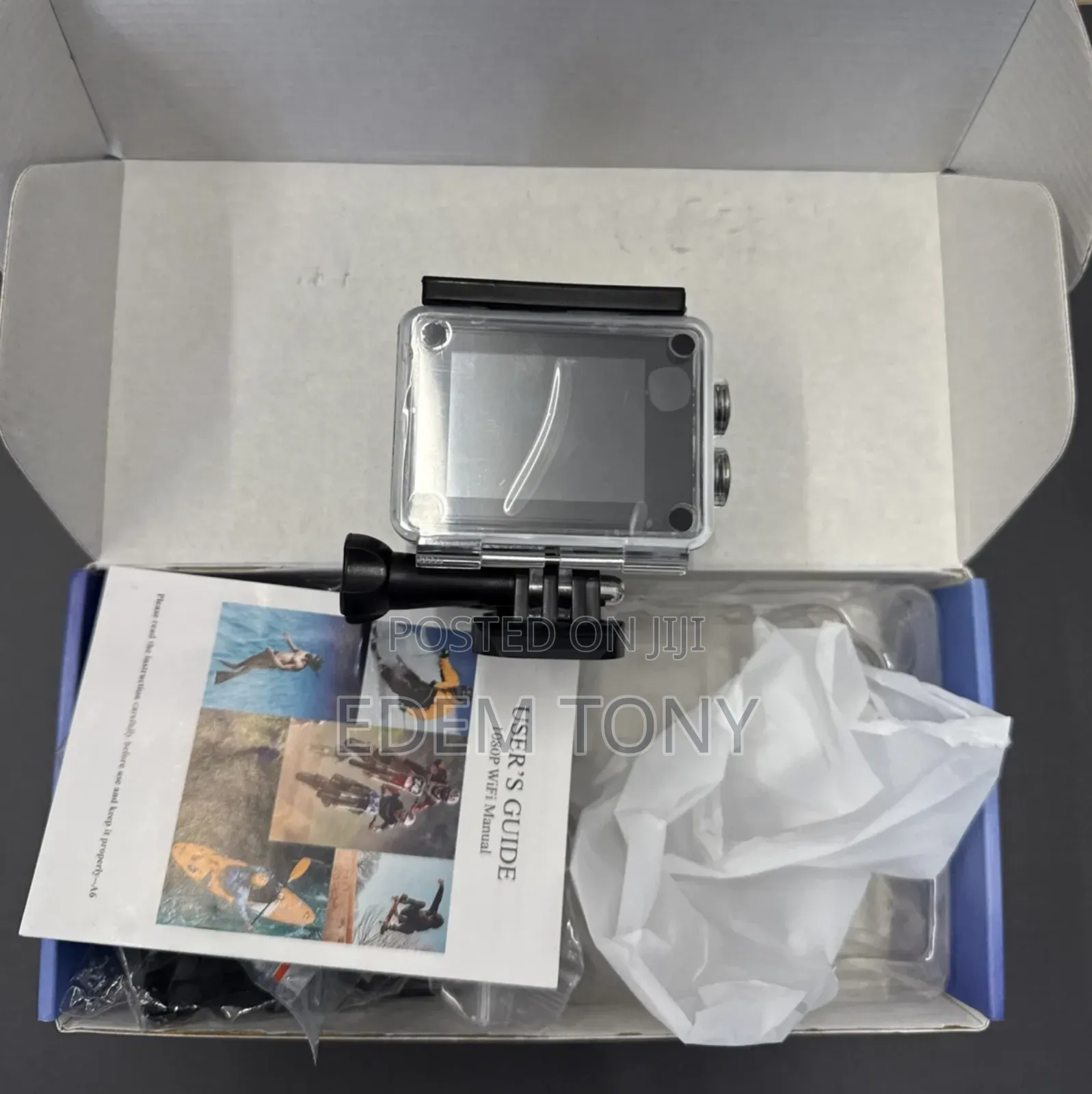 Jadfezy Action Camera FHD 1080p, 98ft/30m Underwater Waterproof