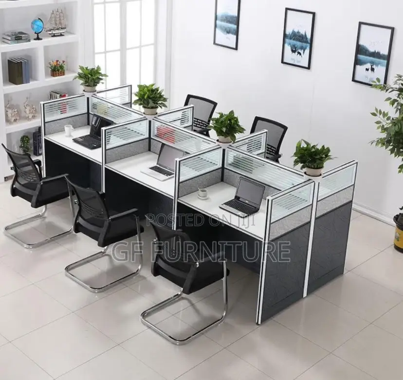 Six-Person Modern Modular Office Workstation