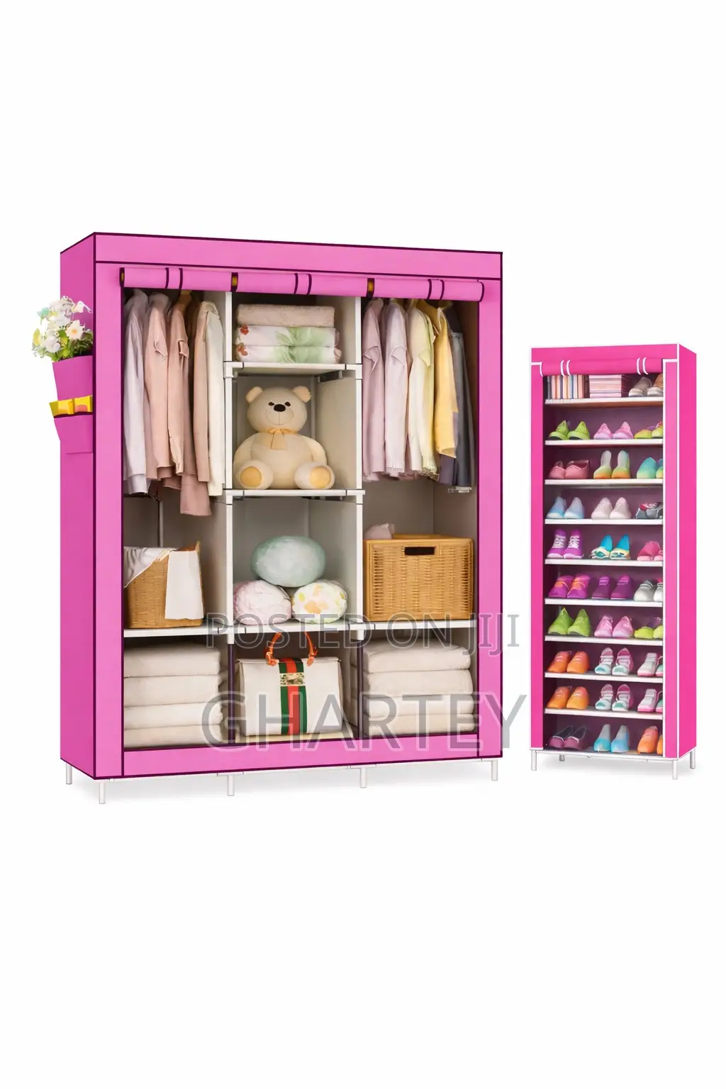 Foldable Fabric Wardrobe Shoerack Available in Different Colors
