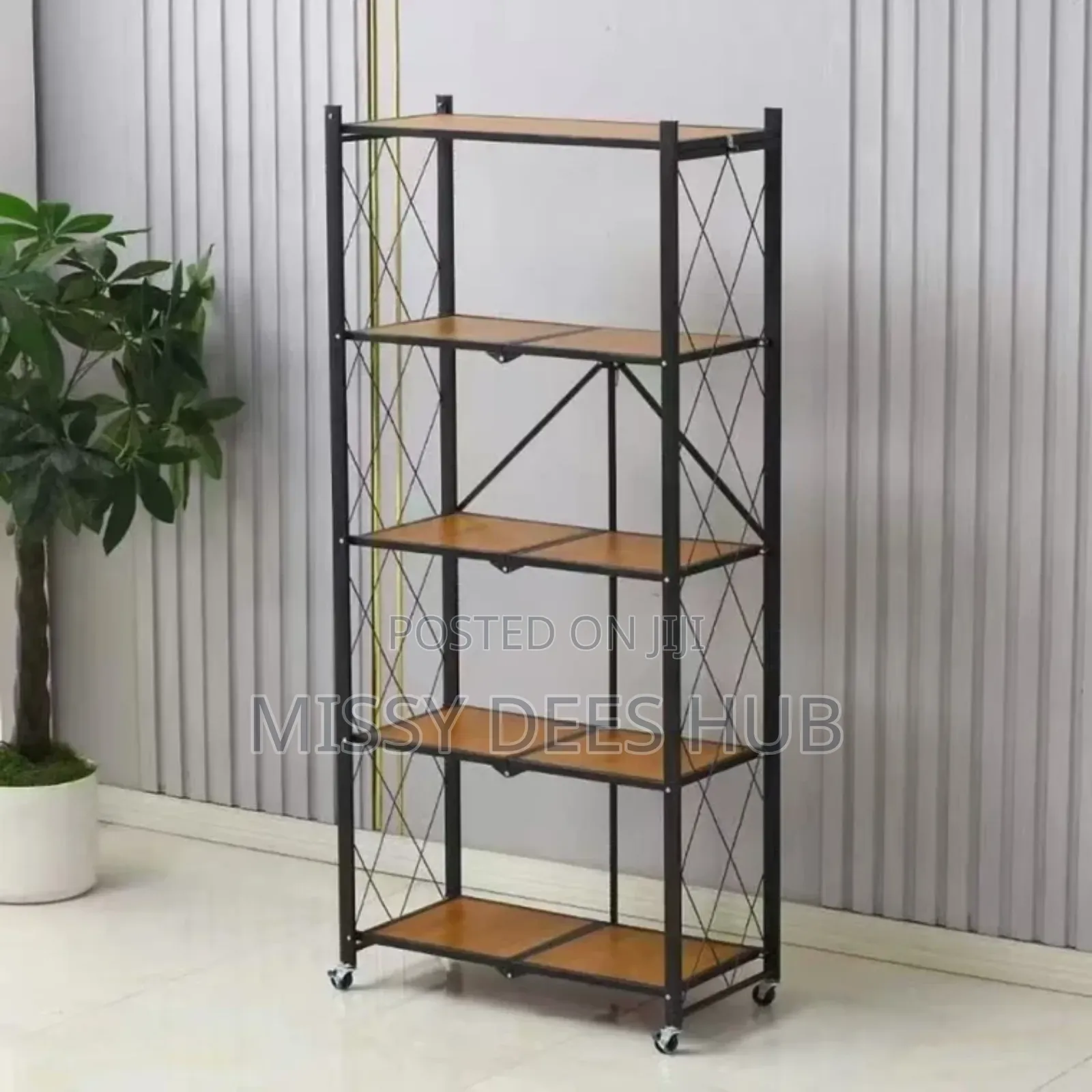 Wooden Shelves Foldable Rack