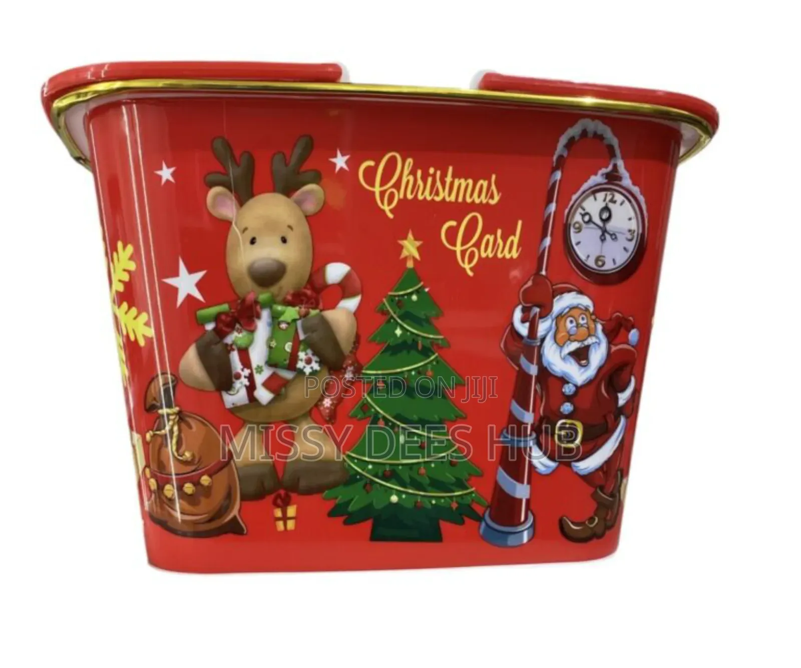 Christmas Themed Plastic Basket