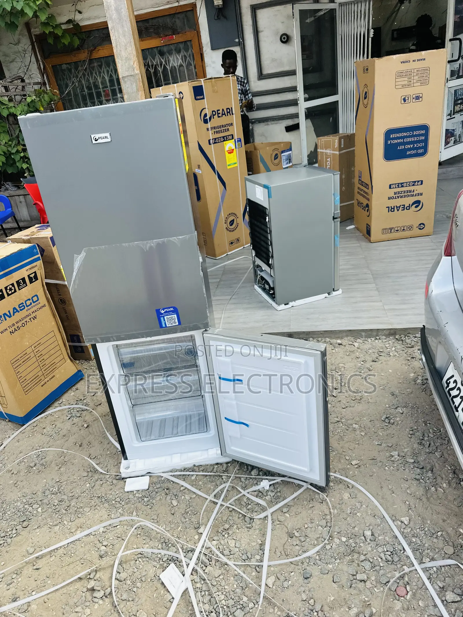 Ultra Modern Sleek Double Door Fridge Pf-028-13m Pearl 157l
