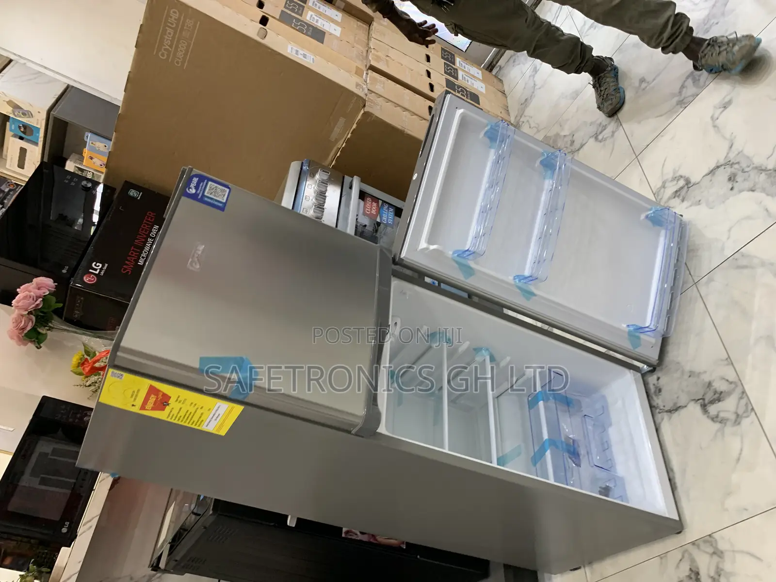 Shop Pearl Top Mount 142 Liters Grey 2 Doors Pf-217b-1a Fridge