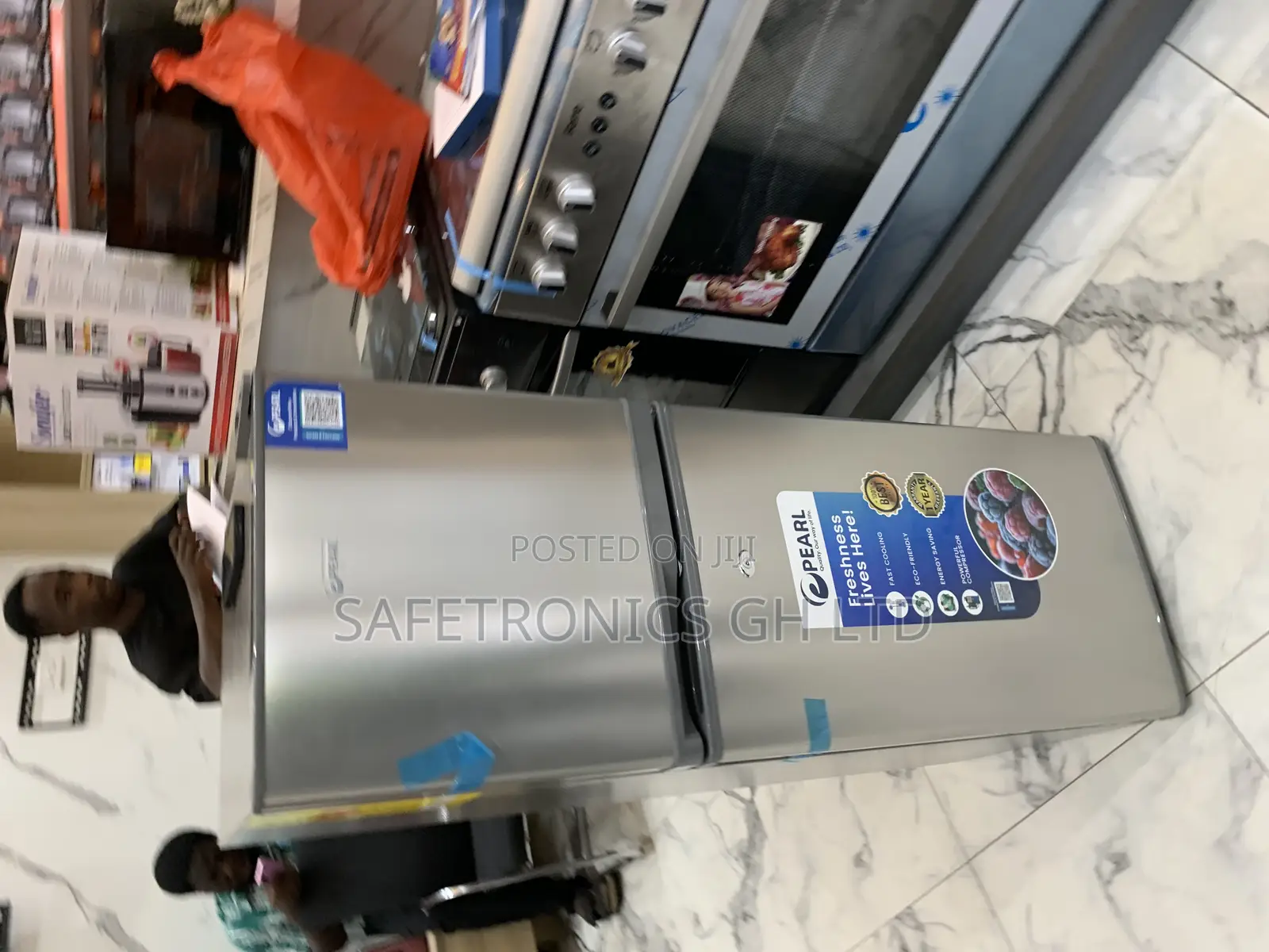 Try Out 2 Doors Grey Top Mount Pearl 142 Liters Electric Fridge