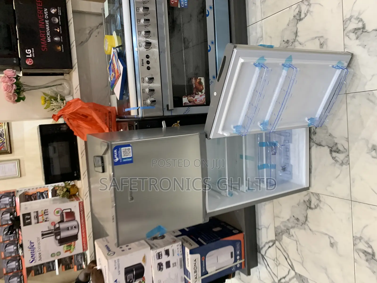 Just Order Pearl Pf-217b-1b 2 Doors Grey 142 Liters Fridge