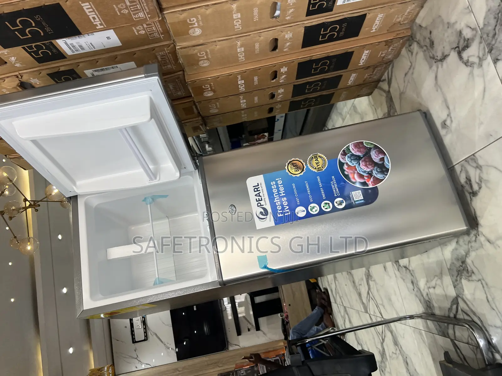Order Accurate Top Mount 2 Doors Pf-217b-1a 142 Liters Fridge