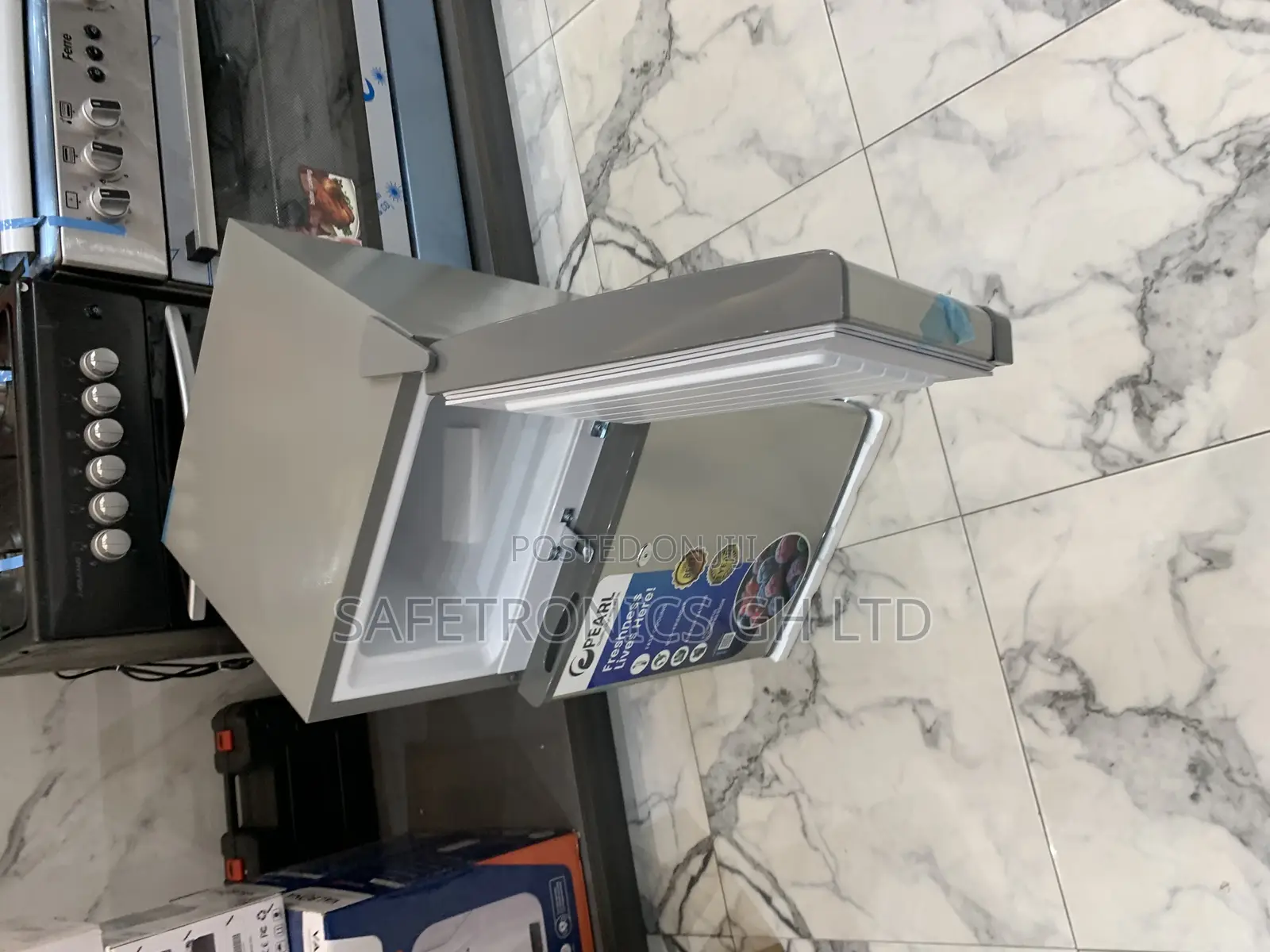 Super Defeost Pf-100t Pearl Top Mount 2 Doors Grey Fridge