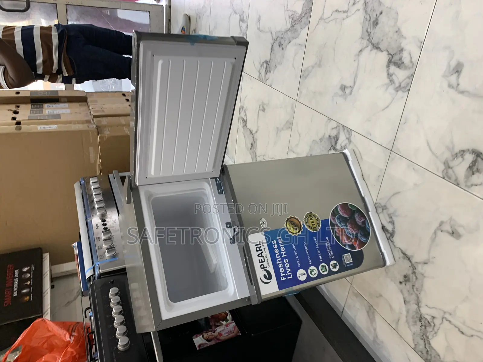 High Efficiency Grey Top Mount 2 Doors Pearl New Fridge