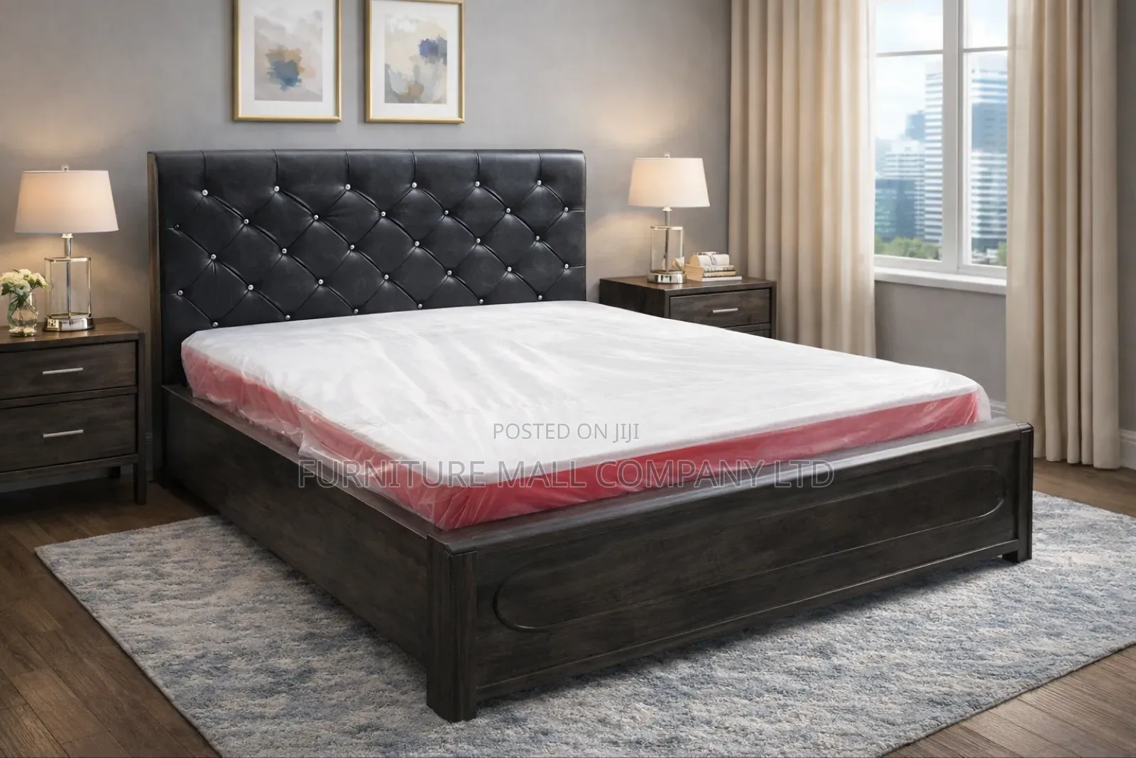 Sweet Black 80x60 Mattress With Frame Available as Seen