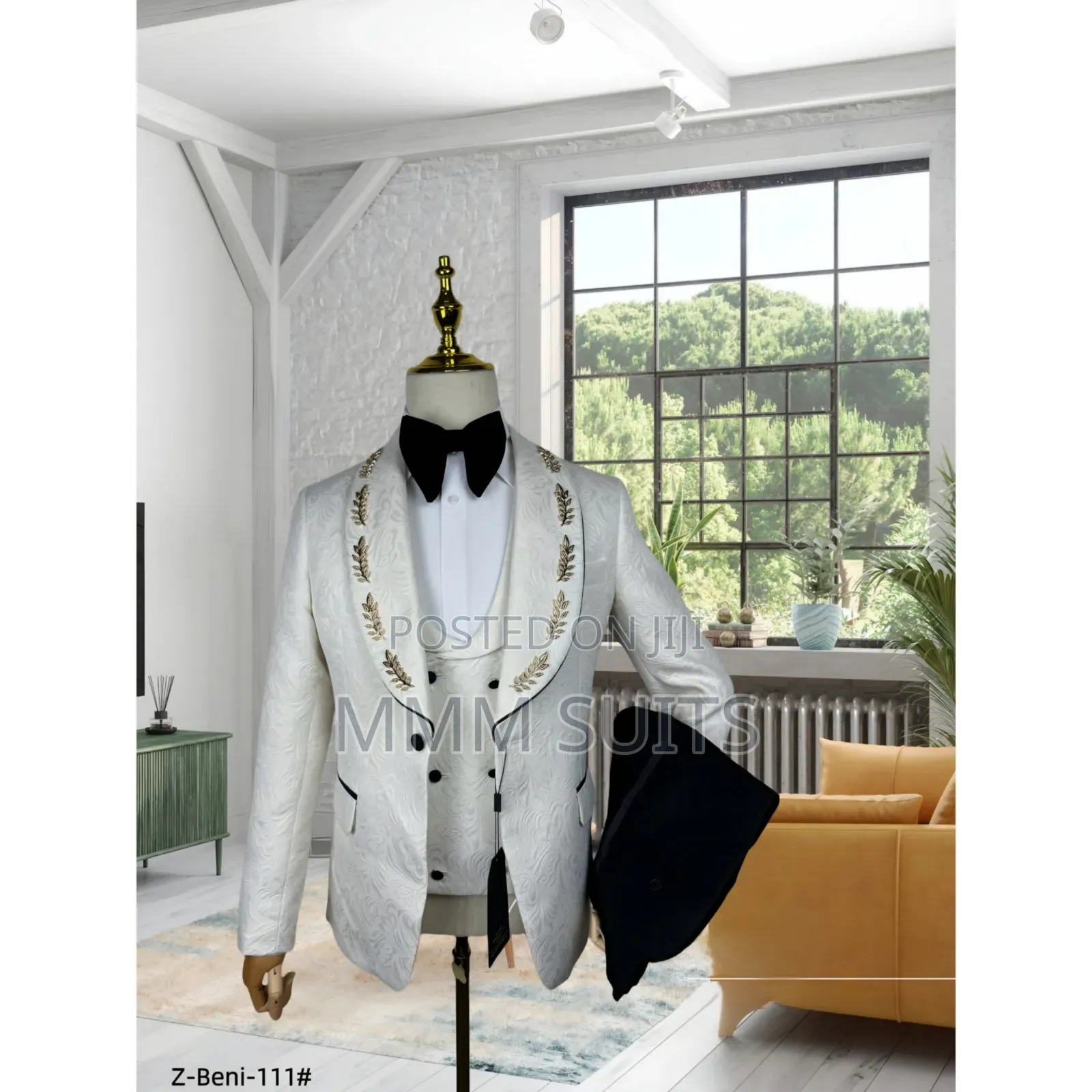 Elegant Stylish 3-Piece Turkish Melano Tuxedo Wedding Men's Suit