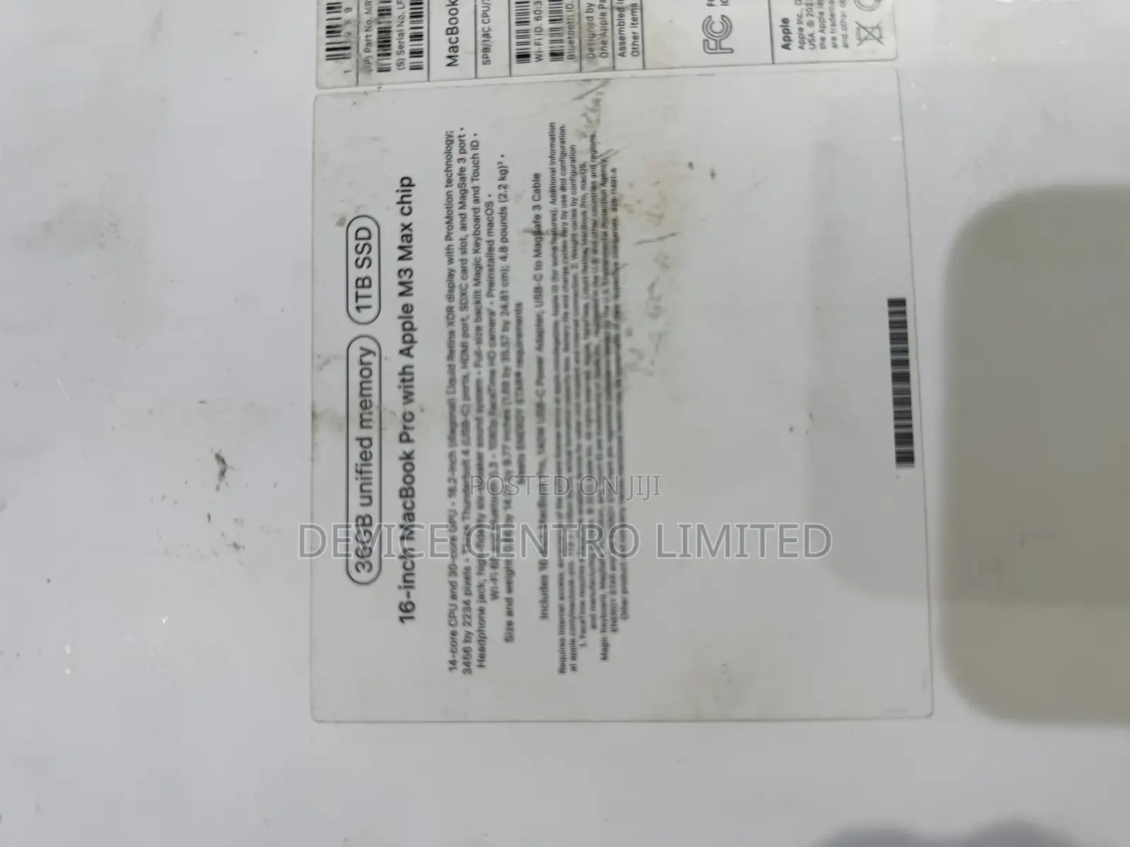 New Apple MacBook Pro 2023 M3 Max 16-inch 36GB Apple M3 Max SSD 1T