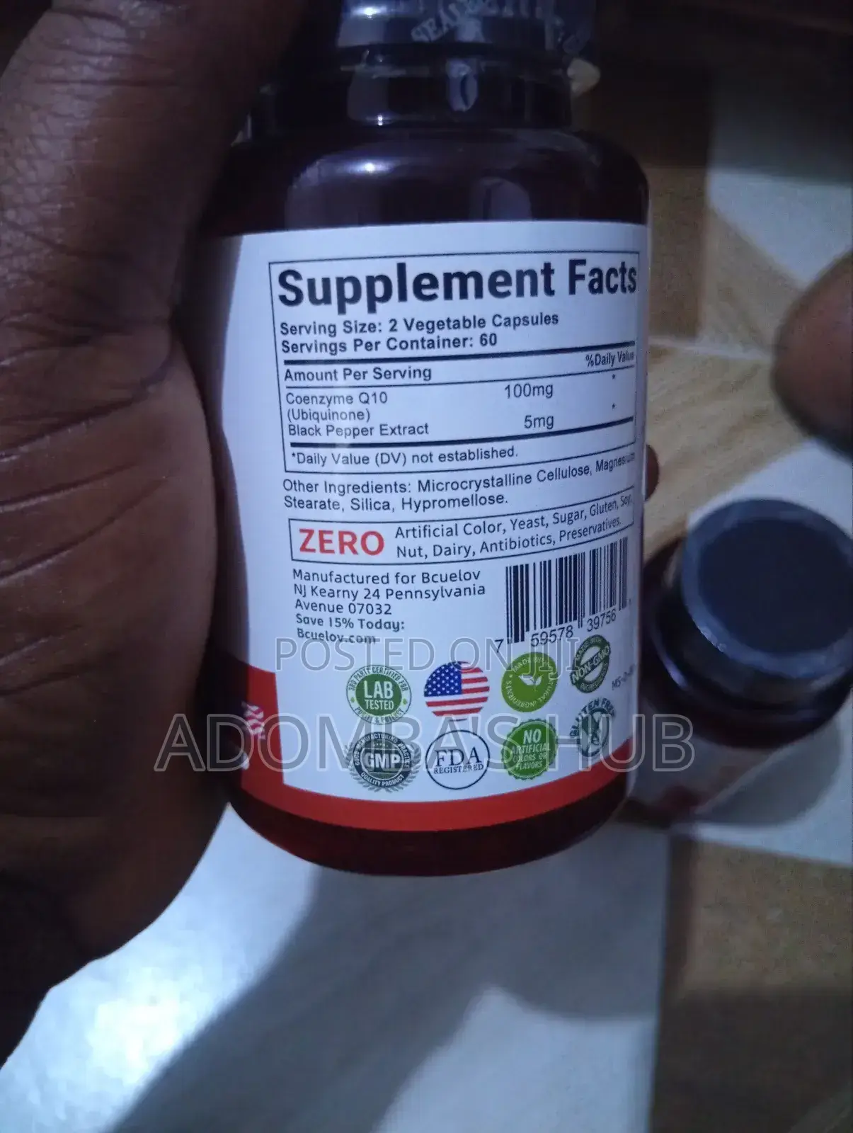 Bcuelov Coq10 100mg – Heart Energy Support Supplement