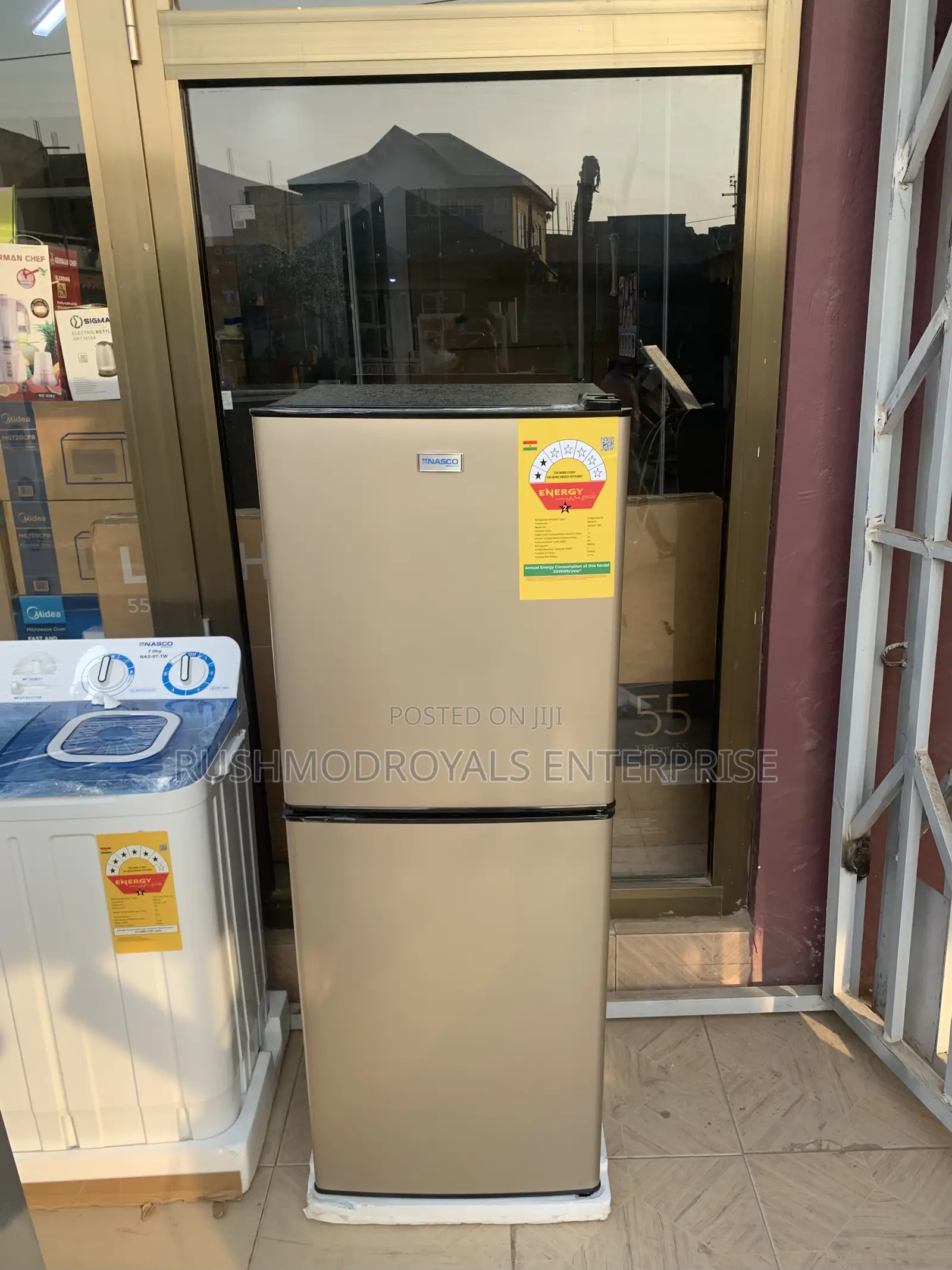 Nasco 136l Bottom Freezer Refrigerator